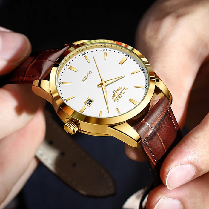 Reloj LIGE Clásico con Correa de Piel