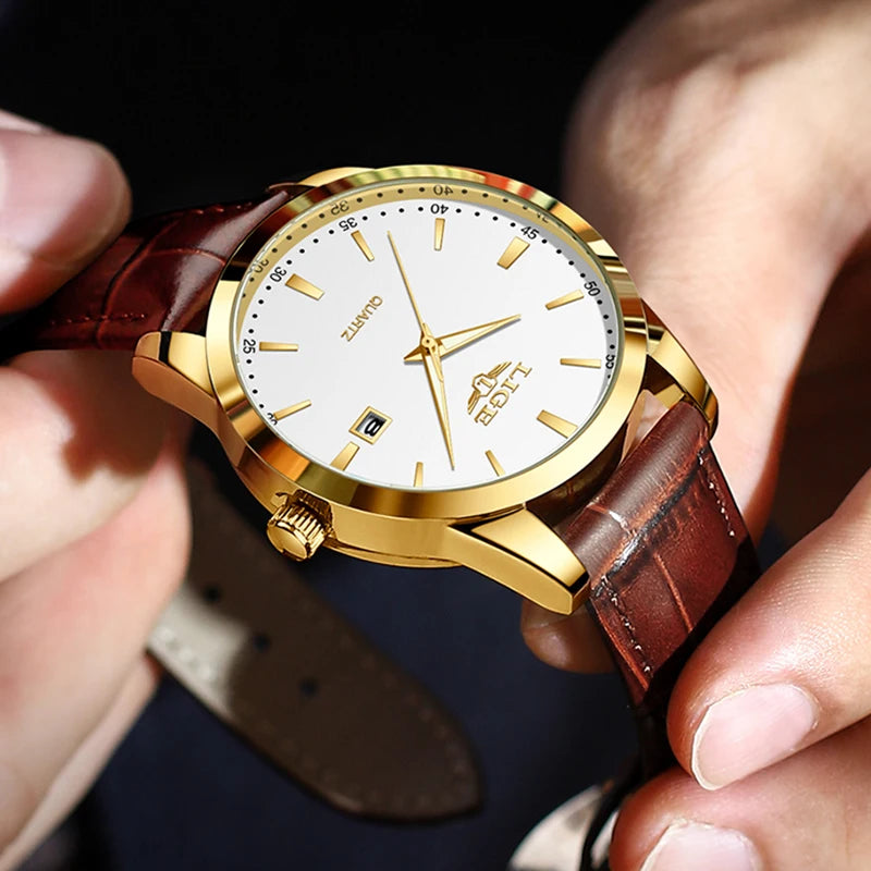Reloj LIGE Clásico con Correa de Piel